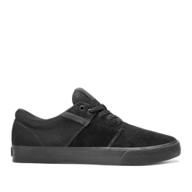 Mens Supra Low Top Shoes STACKS II VULC Black/Black/Black | AU-40898